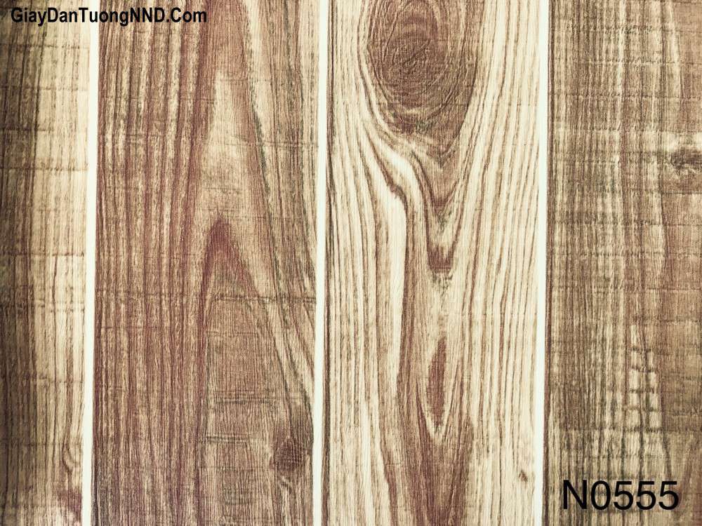 Mẫu giấy dán tường giả gỗ mã N55