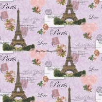 Giấy dán tường Hàn Quốc tháp Eiffel màu hồng mã 83054-2
