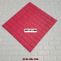 Xốp dán tường giả gạch màu đỏ hồng mã GG09 (8mm)