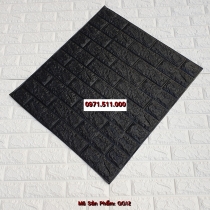 Xốp dán tường giả gạch màu đen tuyền mã GG12 (8mm)