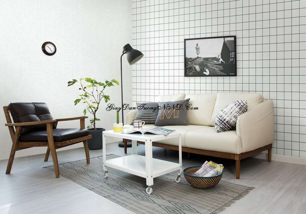 Lựa chọn hoa văn giấy dán tường phù hợp với thiết kế phòng khách hiện đại