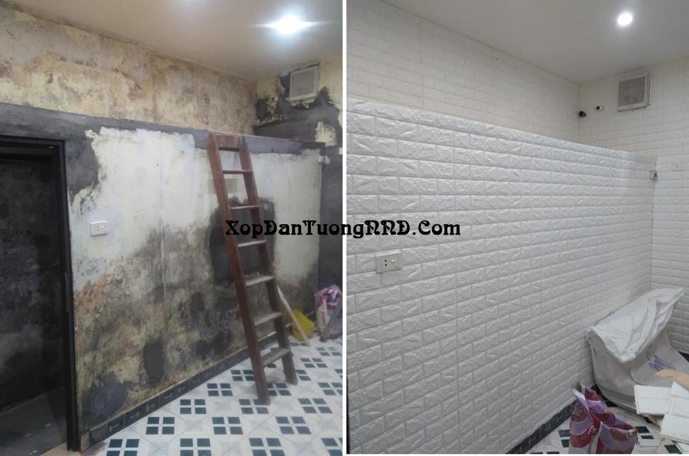 Xốp dán tường là vật liệu chống ẩm mới và rất được ưa chuộng hiện nay tại Việt Nam